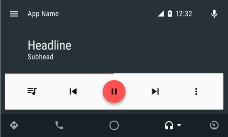 Generic audio app UI