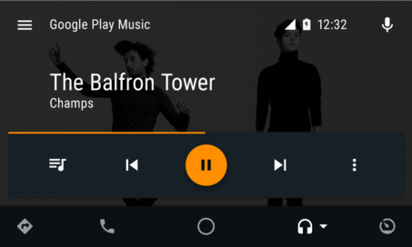 Audio app in night mode